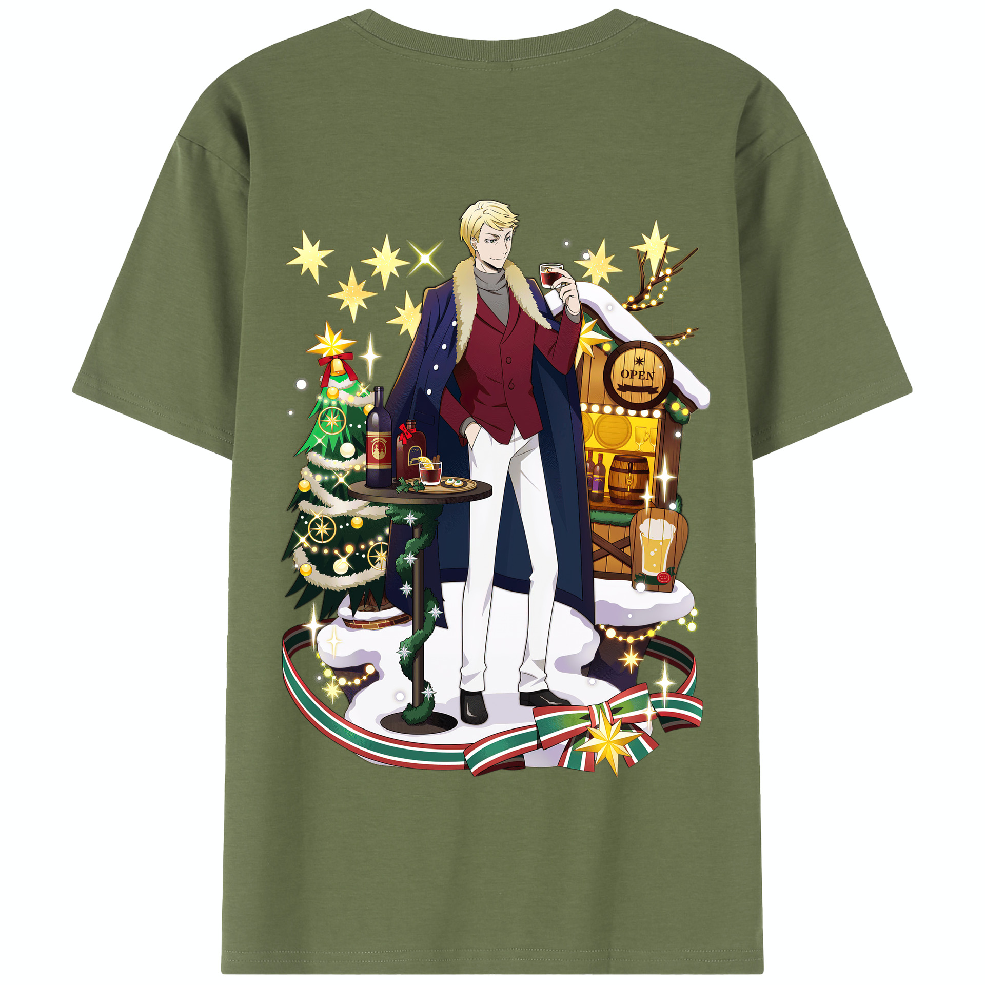 （画像用） 文豪ストレイドッグス Bungo Stray Dogs 綿100％半袖Tシャツ（背面プリント）